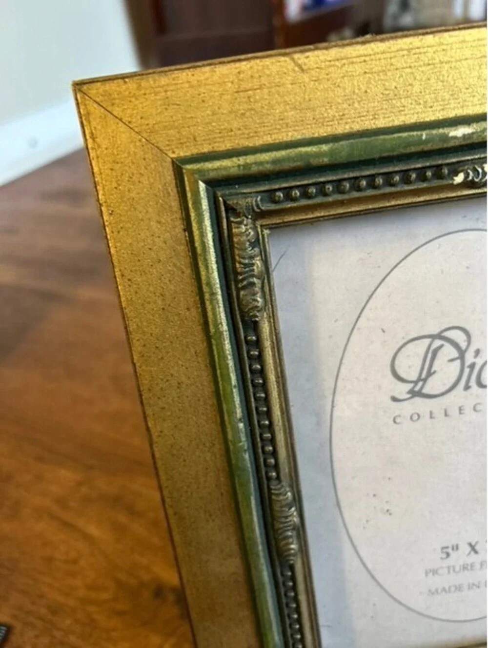 Dioni Collection 5x7 Gold and Green Decorative Picture Frame